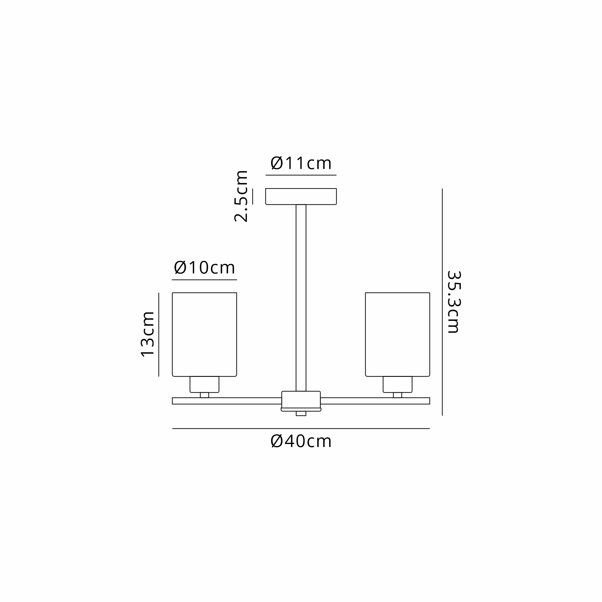 Lancer Ceiling Lights Deco Semi Flush Fittings